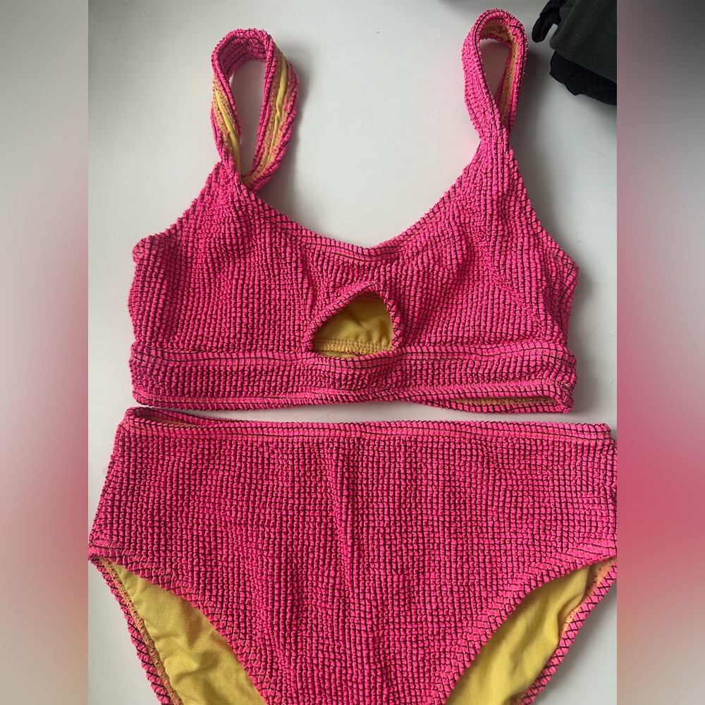 No Boundaries Pink and Yellow Bikini Set